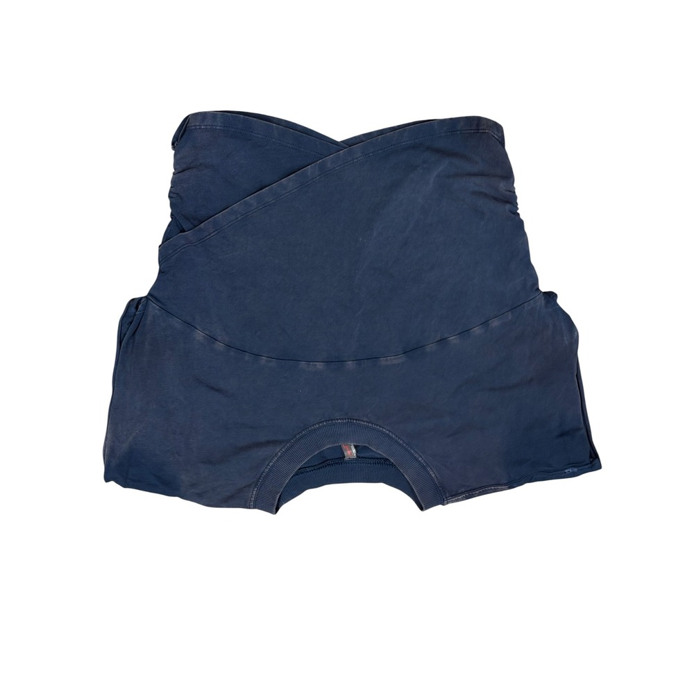FP Movement Free People Navy Blue Wrap Front Cropped Active Tee Shirt Medium